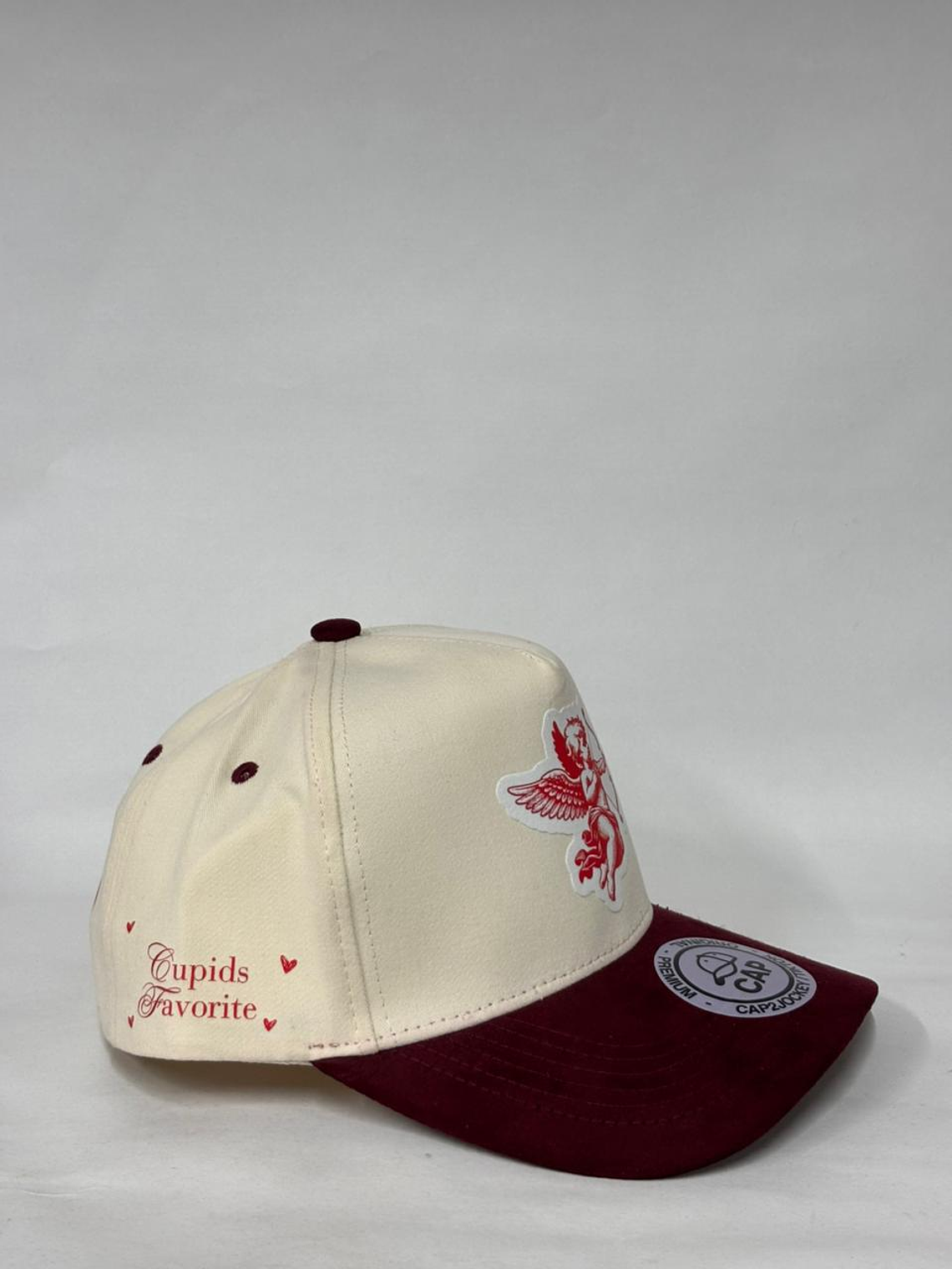 Gorra de lona 5p - Beige x burdeo - San Valentín  2