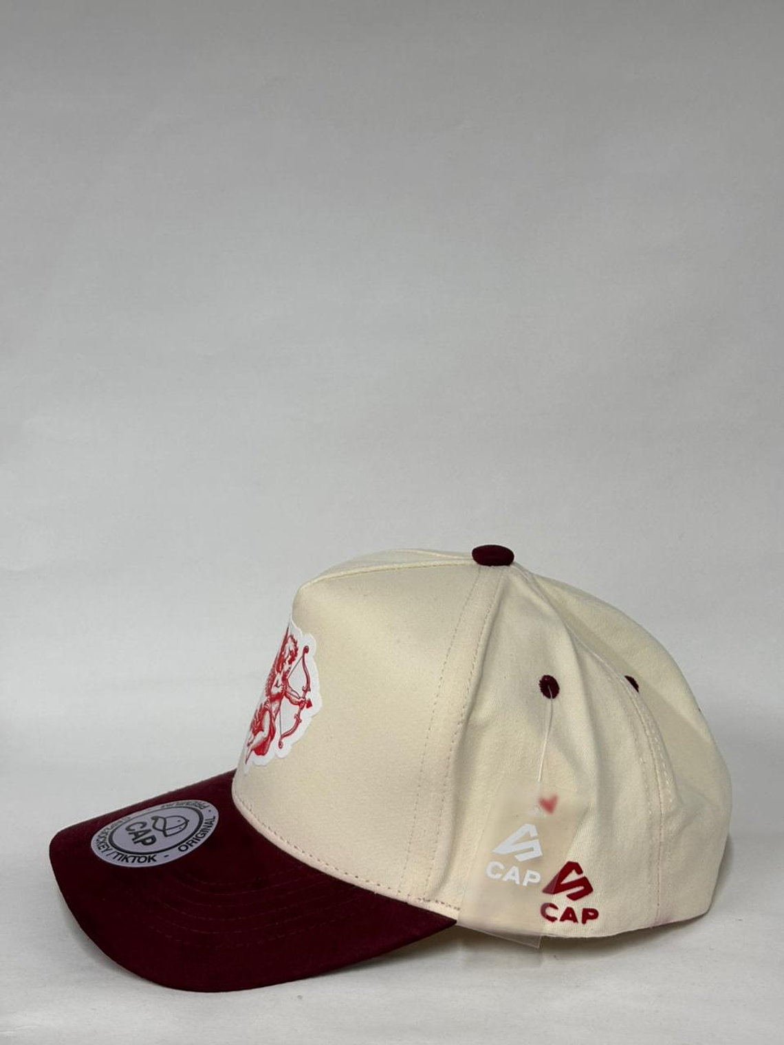 Gorra de lona 5p - Beige x burdeo - San Valentín  3