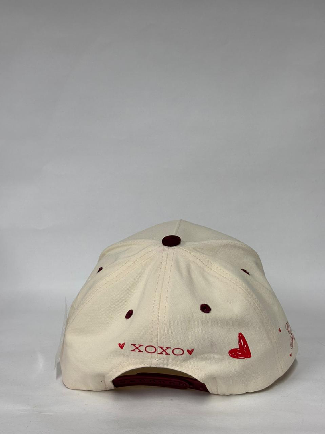 Gorra de lona 5p - Beige x burdeo - San Valentín  4