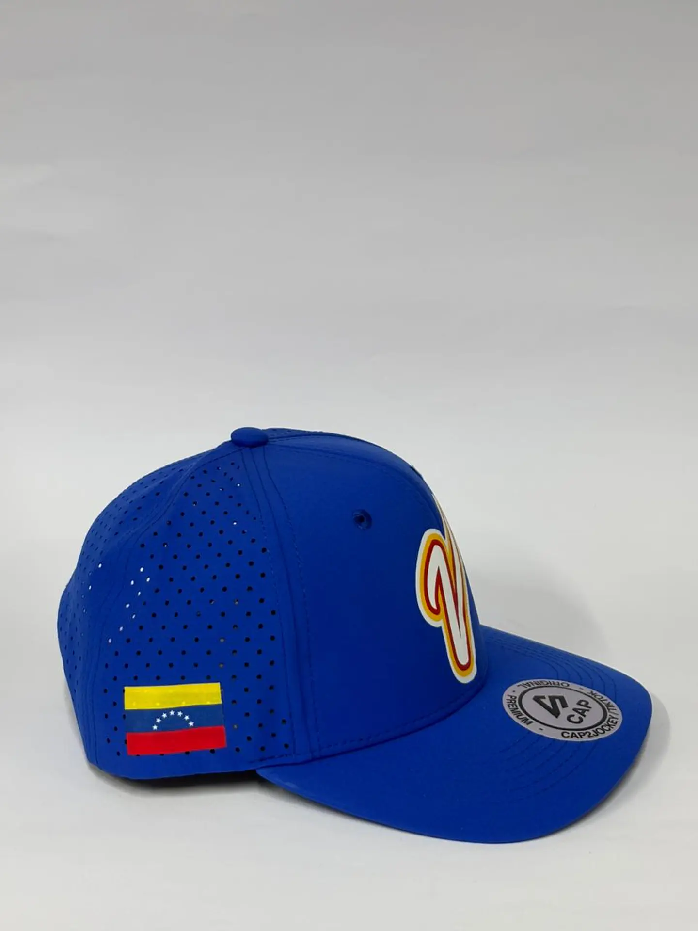 Gorra de lona con laser 6p - Azul rey / Venezuela beisbol WBC 2