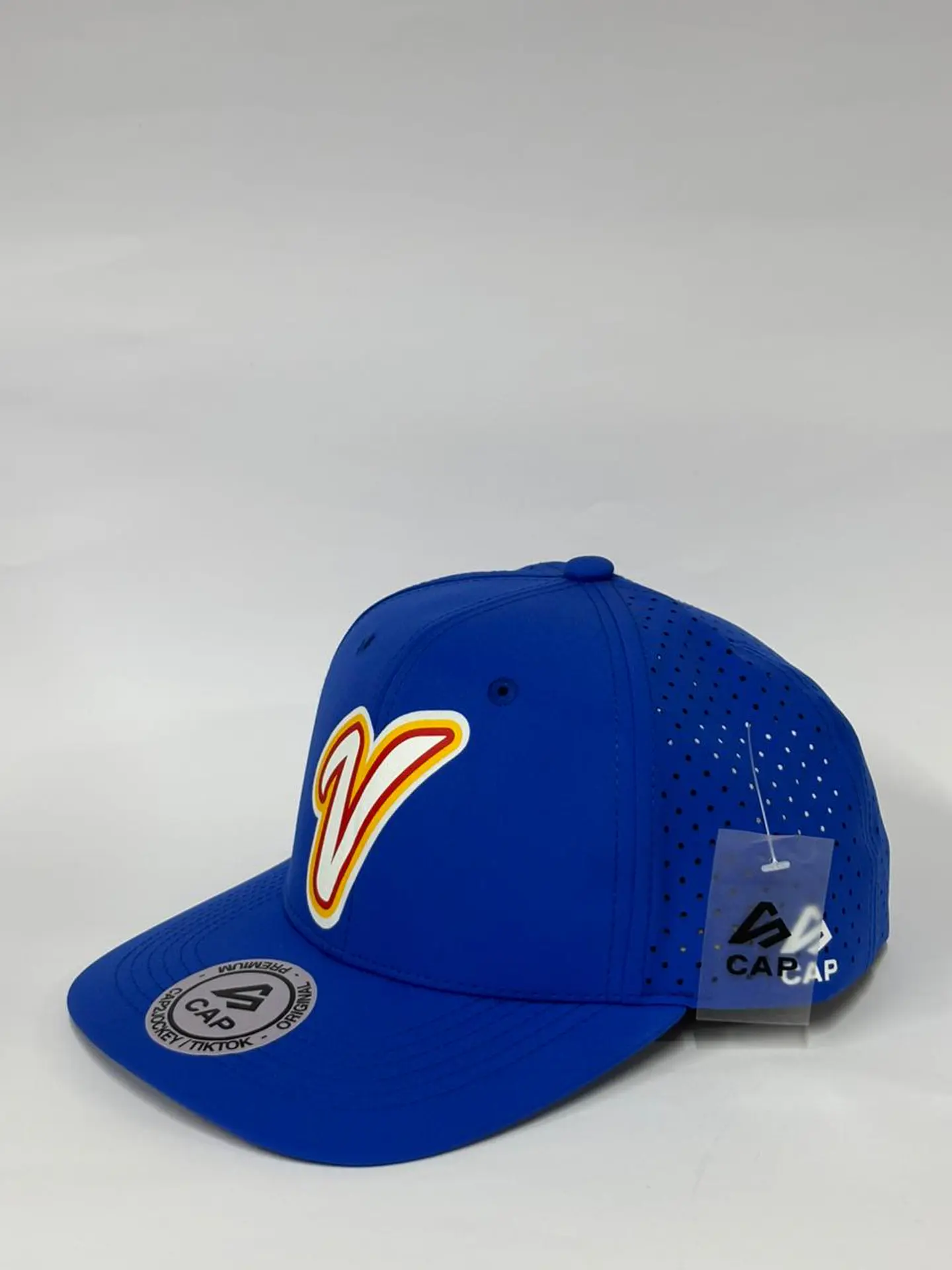 Gorra de lona con laser 6p - Azul rey / Venezuela beisbol WBC 3