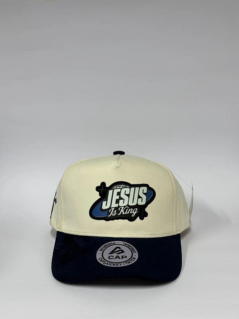 Gorra de lona 5p  - Beige x Azul M / Jesus is king