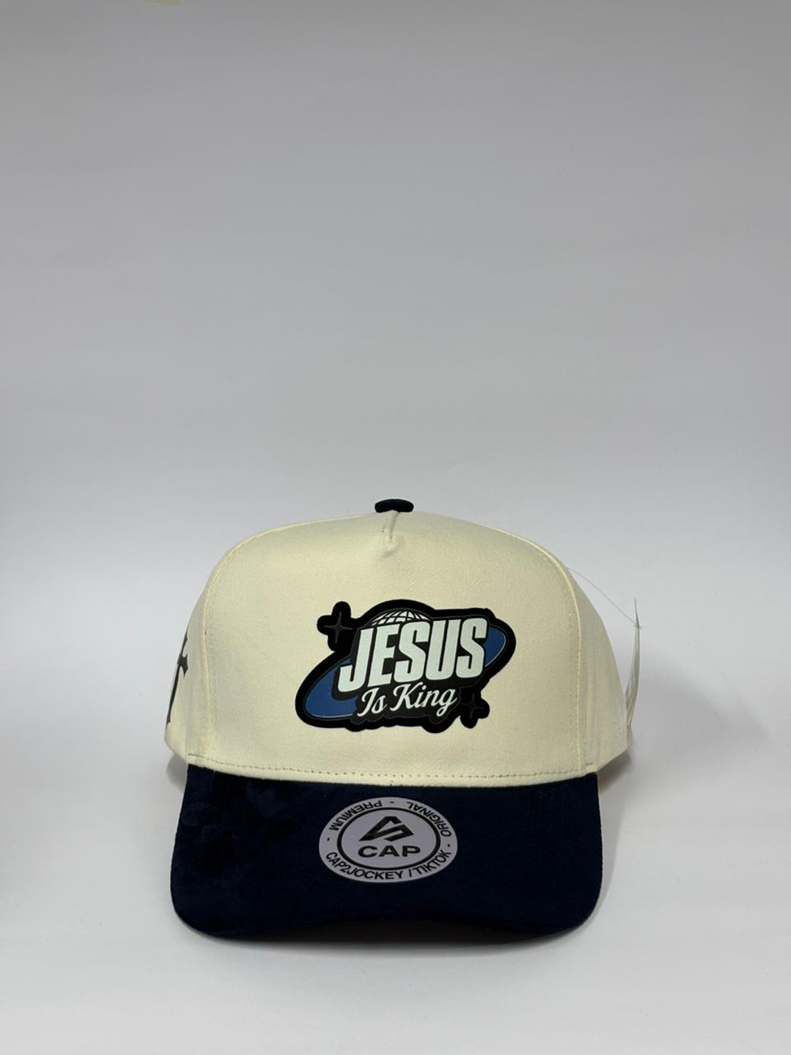 Gorra de lona 5p  - Beige x Azul M / Jesus is king 1
