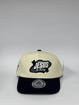 Gorra de lona 5p  - Beige x Azul M / Jesus is king