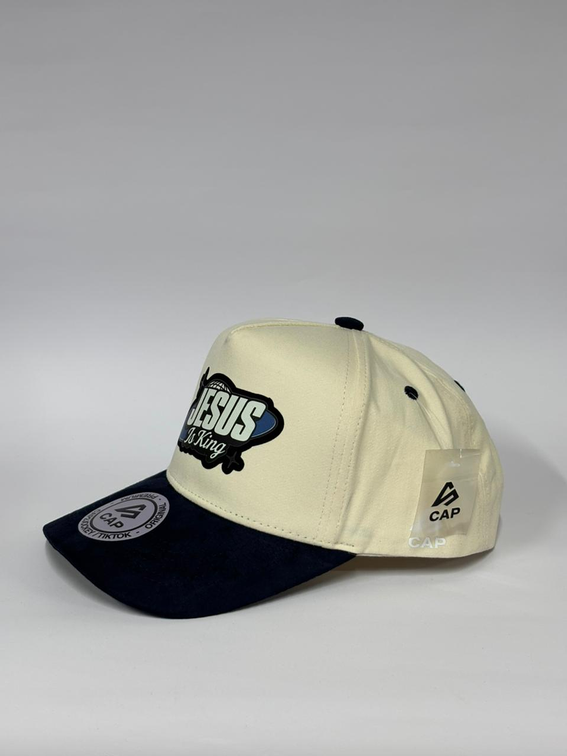 Gorra de lona 5p  - Beige x Azul M / Jesus is king 2