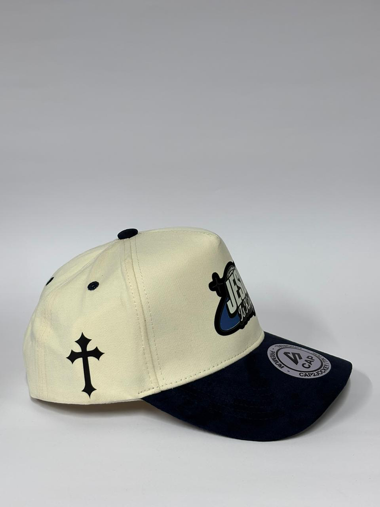 Gorra de lona 5p  - Beige x Azul M / Jesus is king 3