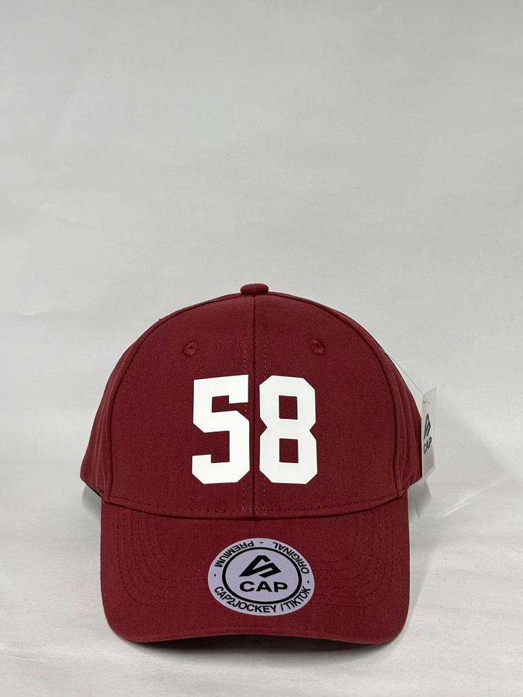 Gorra de lona 6p - Burdeo (vinotinto) / +58 1
