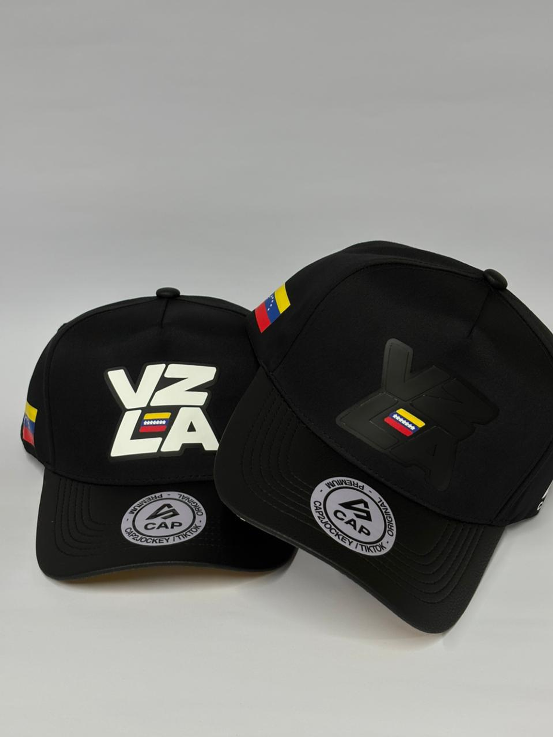 Gorra de lona 5p - Negro / VZLA Caucho 3D  1