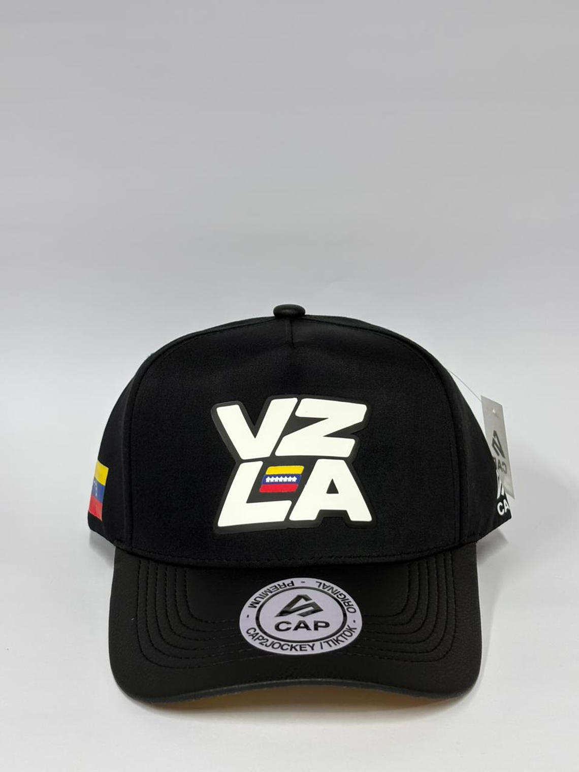 Gorra de lona 5p - Negro / VZLA Caucho 3D  2