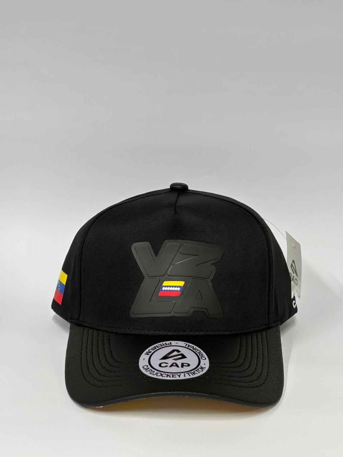 Gorra de lona 5p - Negro / VZLA Caucho 3D  3