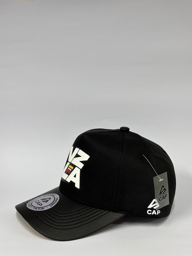 Gorra de lona 5p - Negro / VZLA Caucho 3D  5