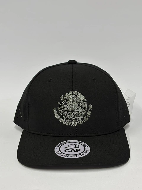 Gorra de lona 6p - Negro / Escudo de México 2