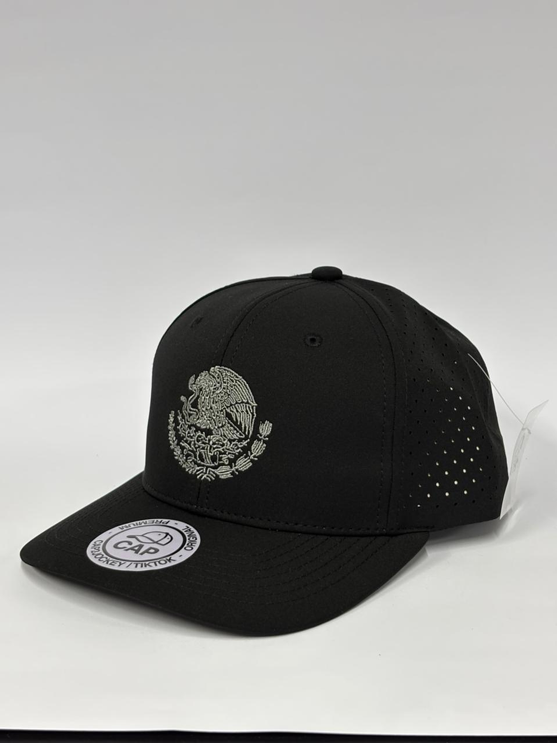 Gorra de lona 6p - Negro / Escudo de México 2 2