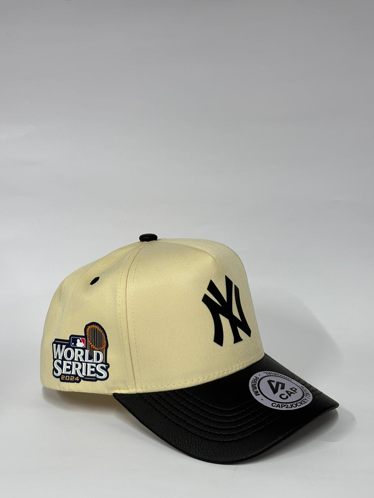 Gorra de lona 5p - Beige x negro / NY World Series 24 2