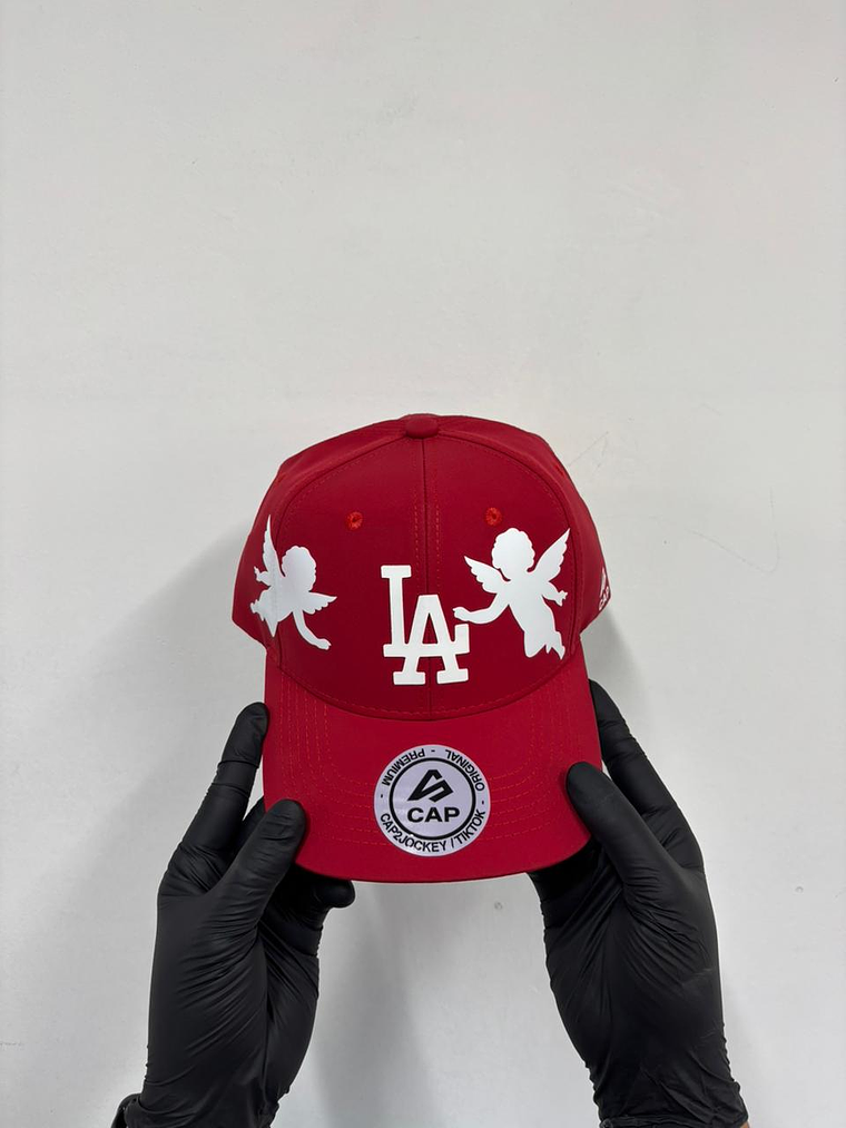 Gorra de lona 6p - Rojo / LA Ángeles  3