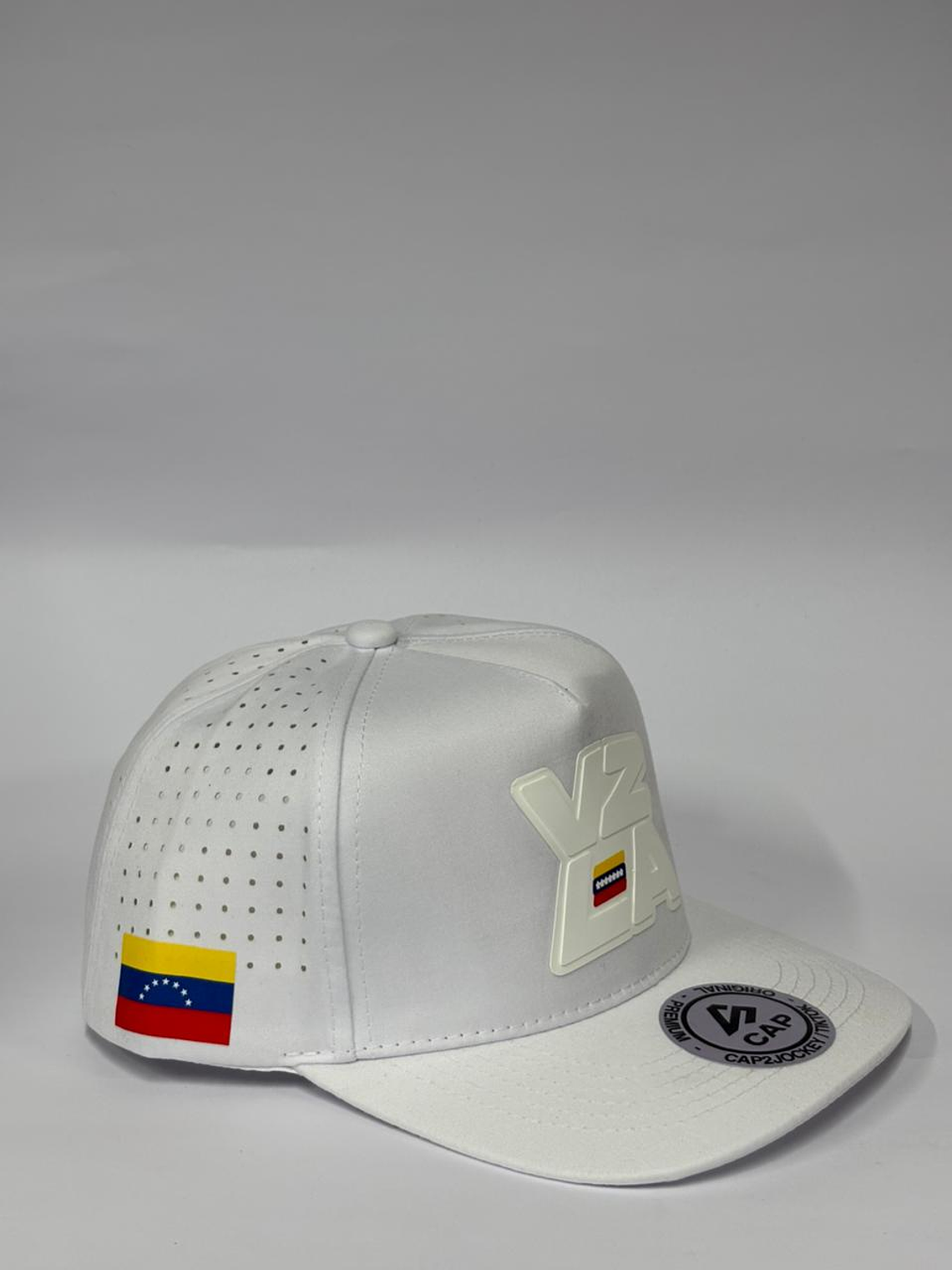 Gorra de lona 5p - Blanco / Vzla full white  2