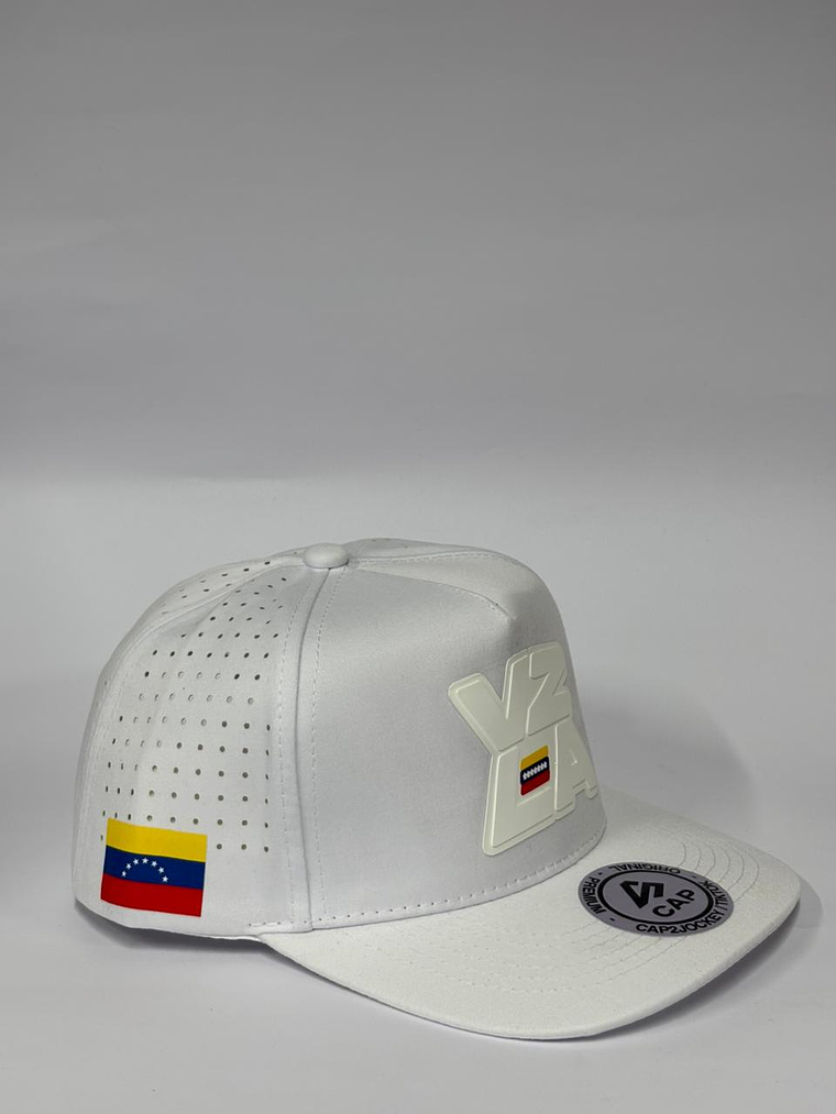 Gorra de lona 5p - Blanco / Vzla full white  2