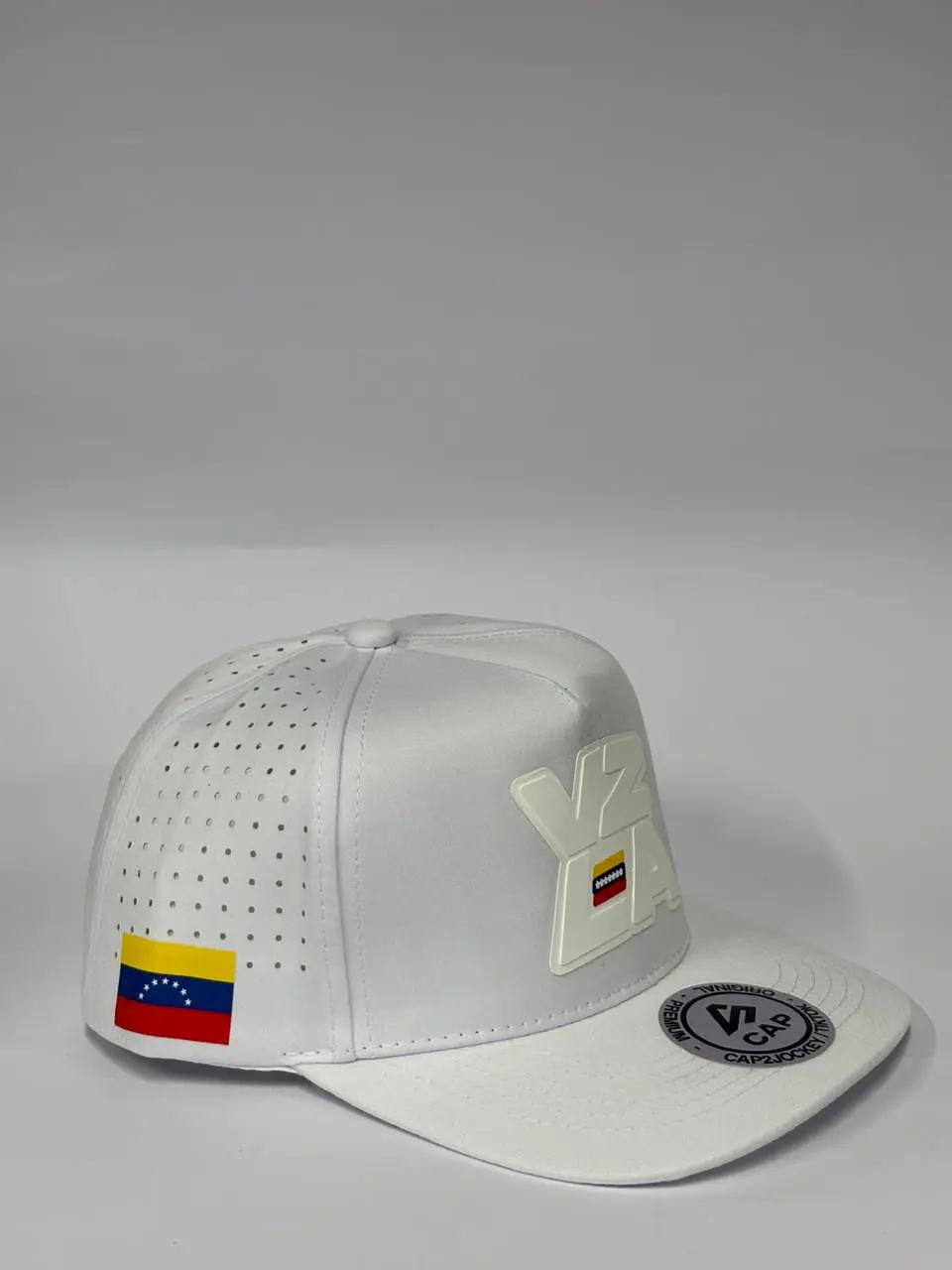 Gorra de lona 5p - Blanco / Vzla full white  2