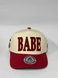 Gorra de lona 5p - Beige x rojo - BABE  - Miniatura 1