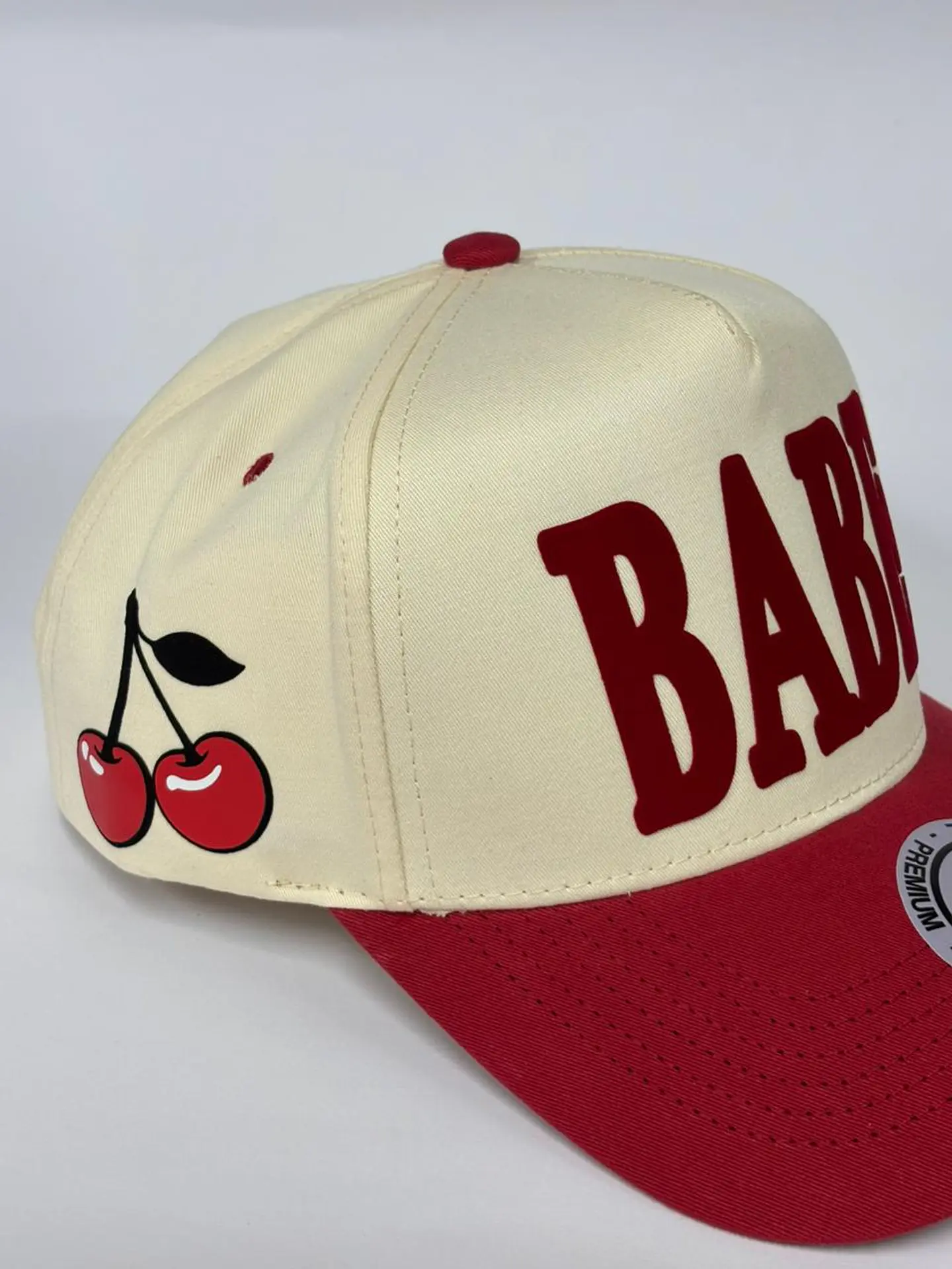 Gorra de lona 5p - Beige x rojo - BABE  4