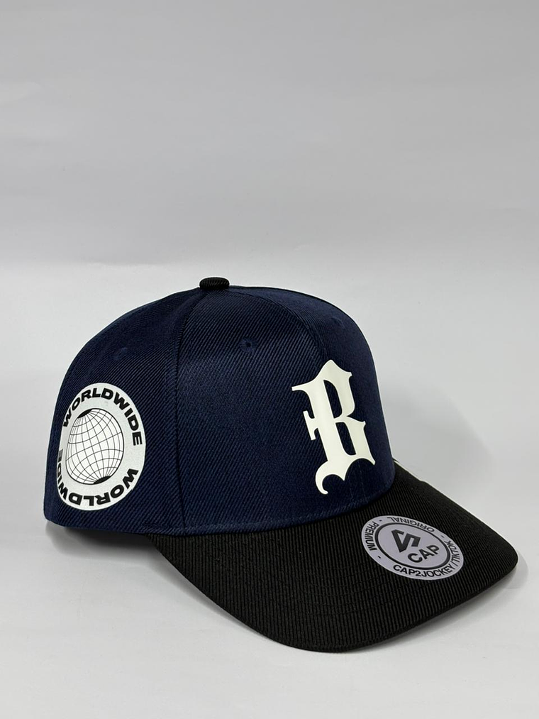 Gorra de lona rustica - Azul M x Negro / Boston B 3