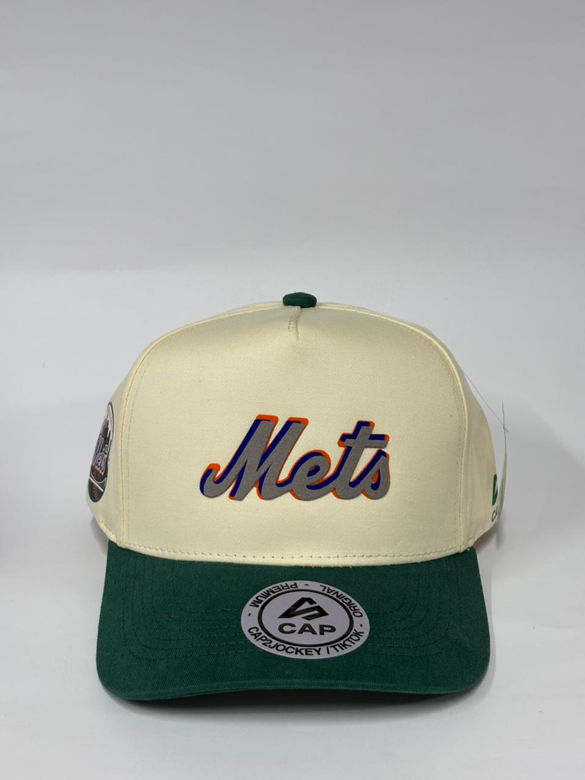 Gorra de lona 5p - Beige x Verde / Mets  1