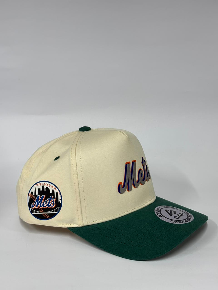 Gorra de lona 5p - Beige x Verde / Mets  2
