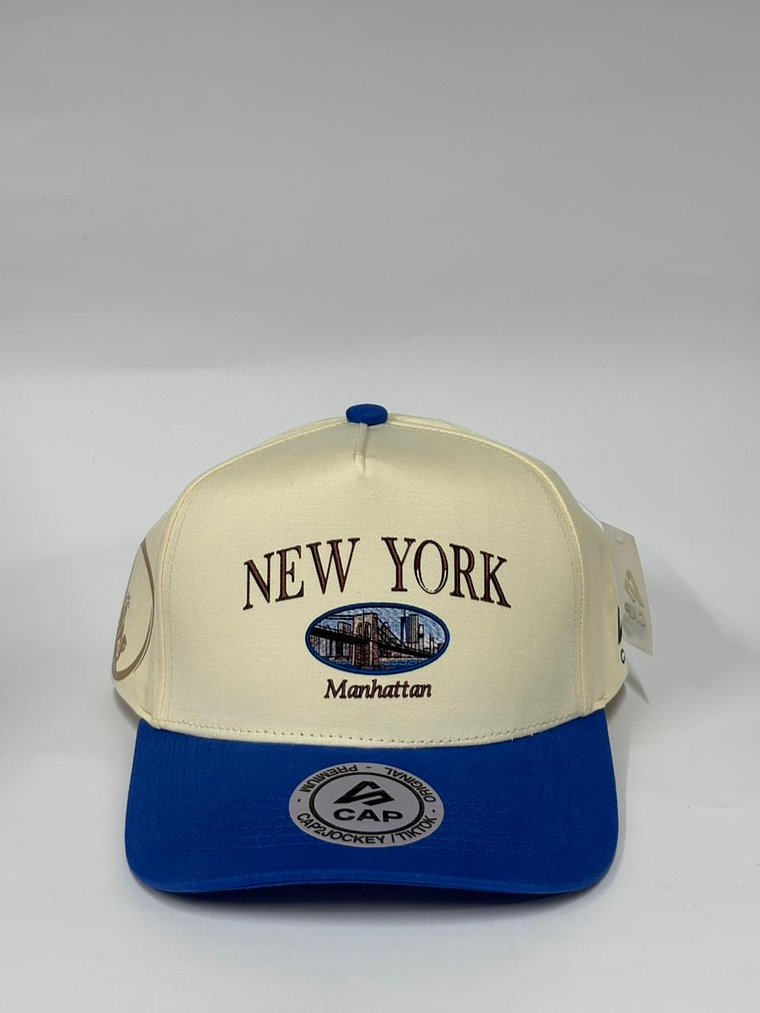 Gorra de lona 5p - Beige x Azul / New York 2.0 1