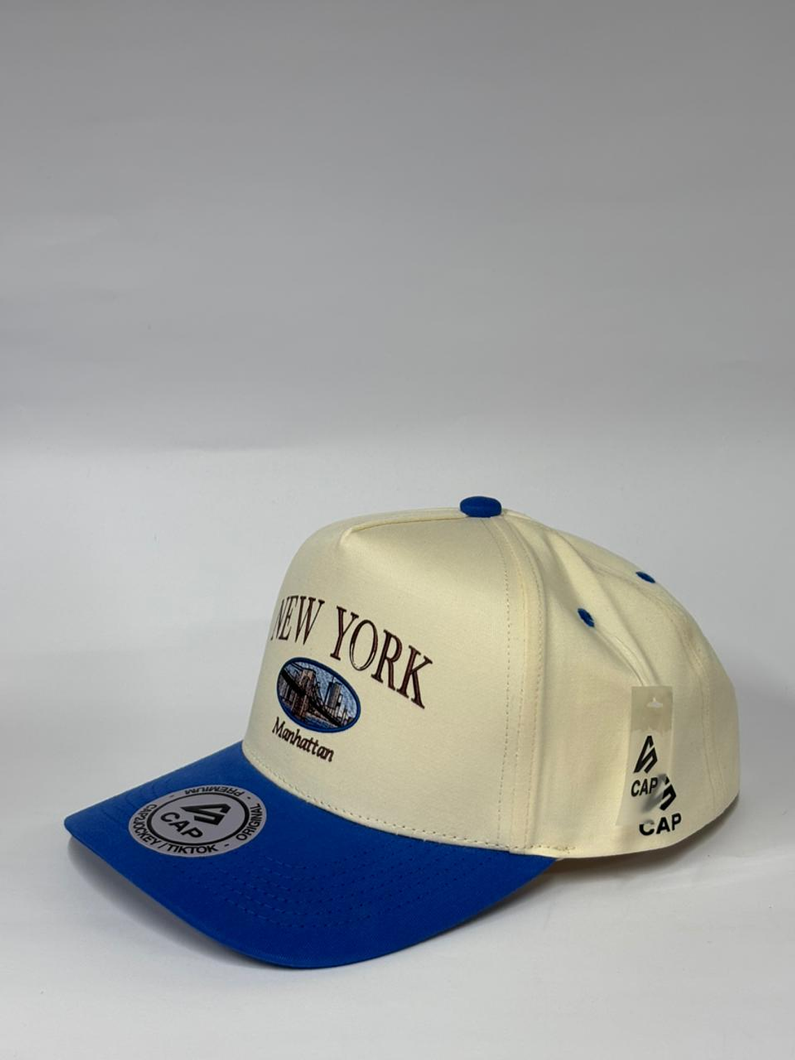 Gorra de lona 5p - Beige x Azul / New York 2.0 2