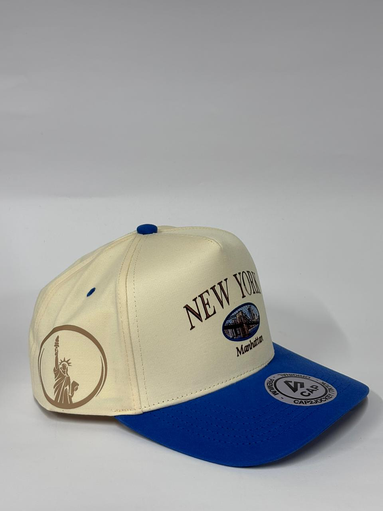 Gorra de lona 5p - Beige x Azul / New York 2.0 3