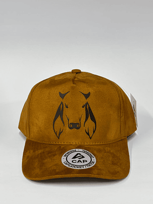 Gorra de gamuza 5p - Marrón / toro cebú 