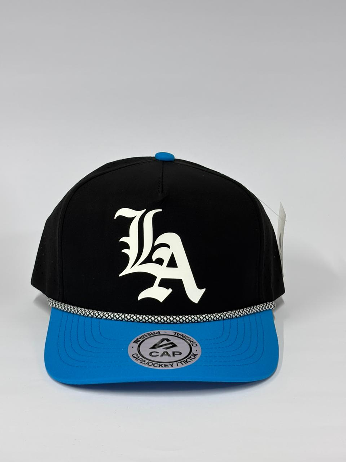 Gorra de lona bitono laser 5p - Negro x Azul R / LA 1