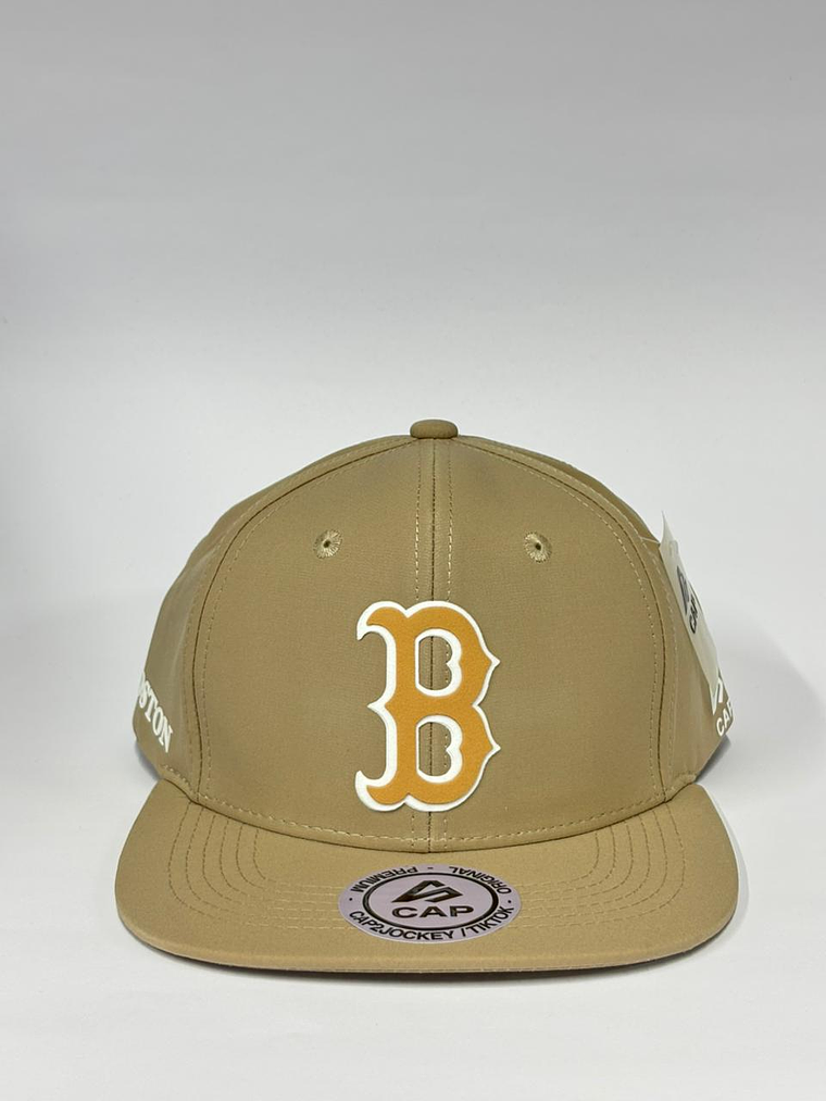 Gorra de lona 6p plana - Beige / Boston B 1