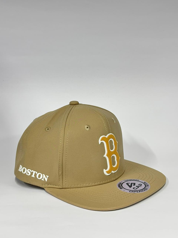 Gorra de lona 6p plana - Beige / Boston B 2