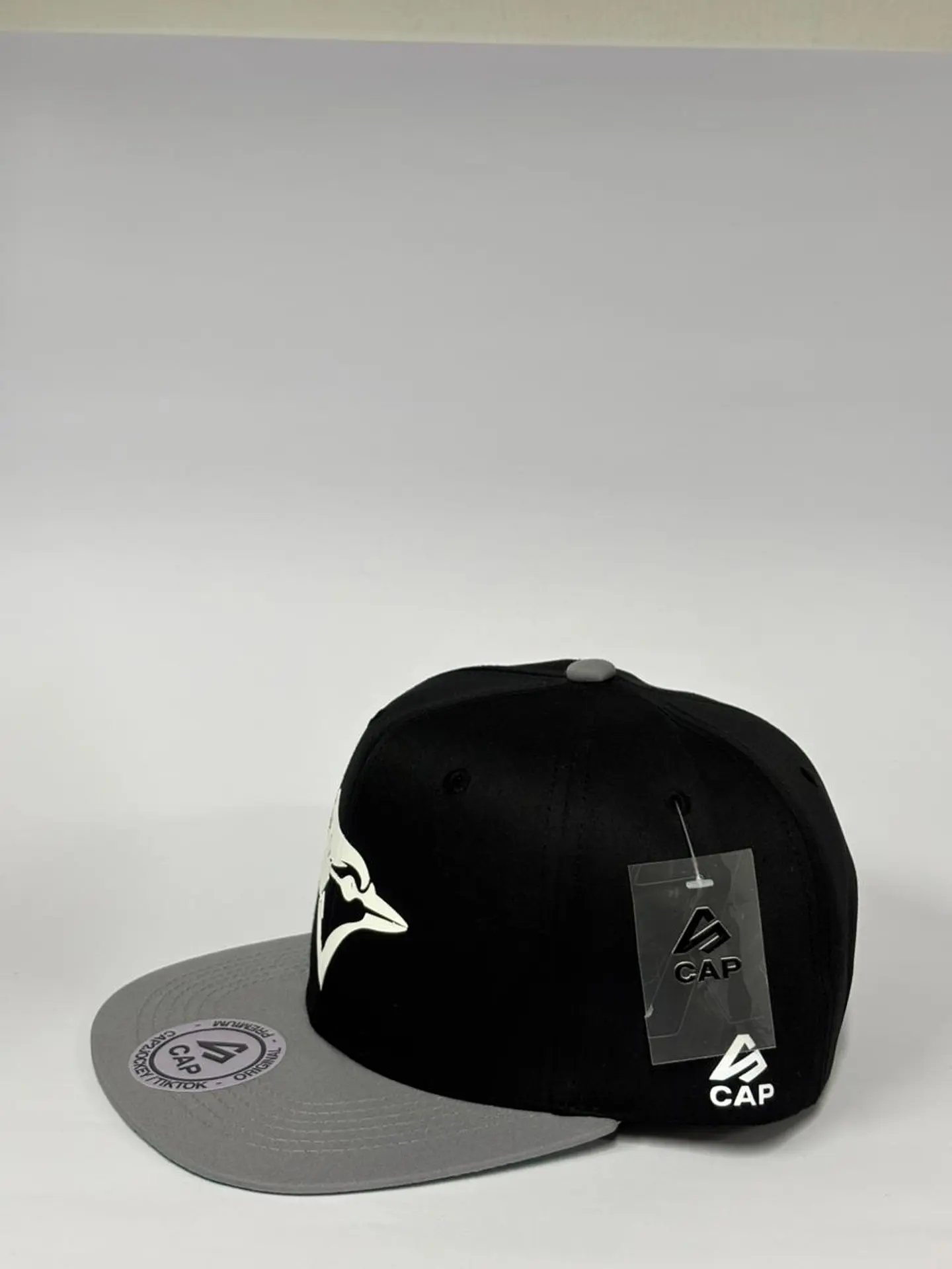 Gorra de lona 6p plana - Bitono Negro x gris - Toronto blue jays 3