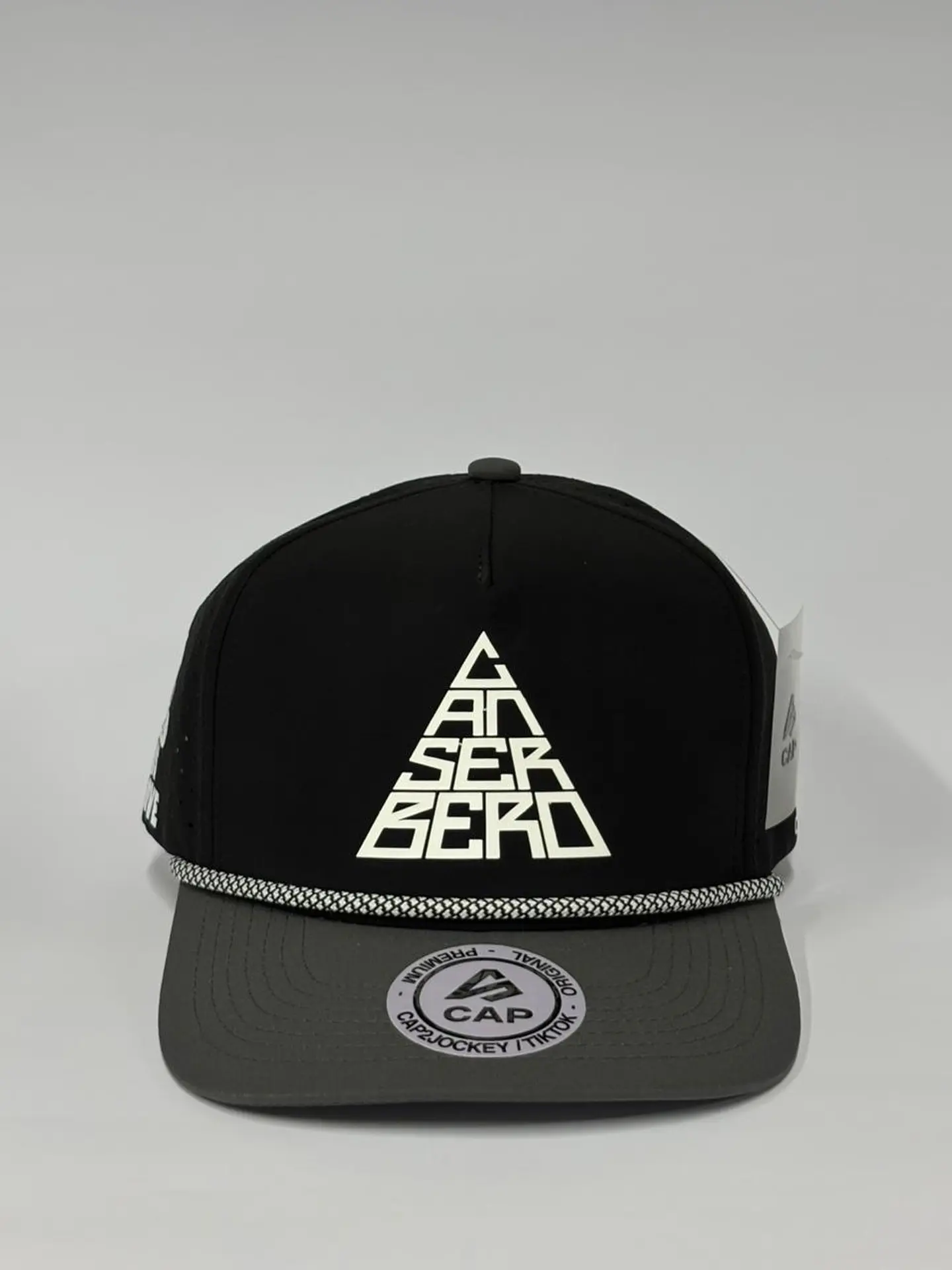 Gorra de lona bicolor 5p - Negro x gris / Canserbero epico 1