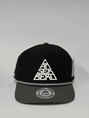 Gorra de lona bicolor 5p - Negro x gris / Canserbero epico
