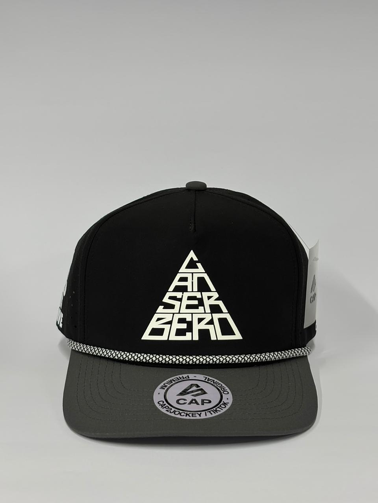 Gorra de lona bicolor 5p - Negro x gris / Canserbero epico 1