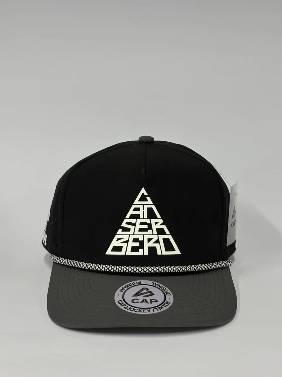 Gorra de lona bicolor 5p - Negro x gris / Canserbero epico 1