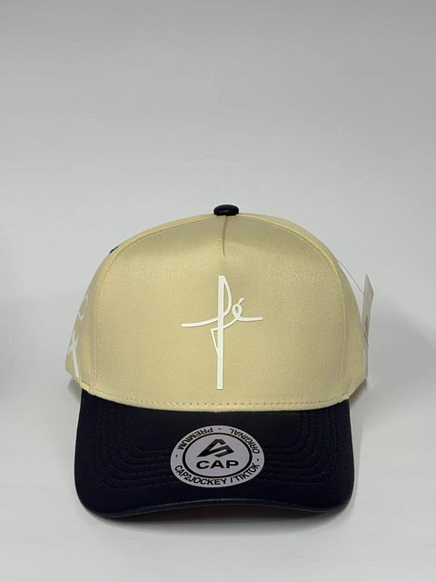Gorra de lona 5p - beige x azul M  / FE 