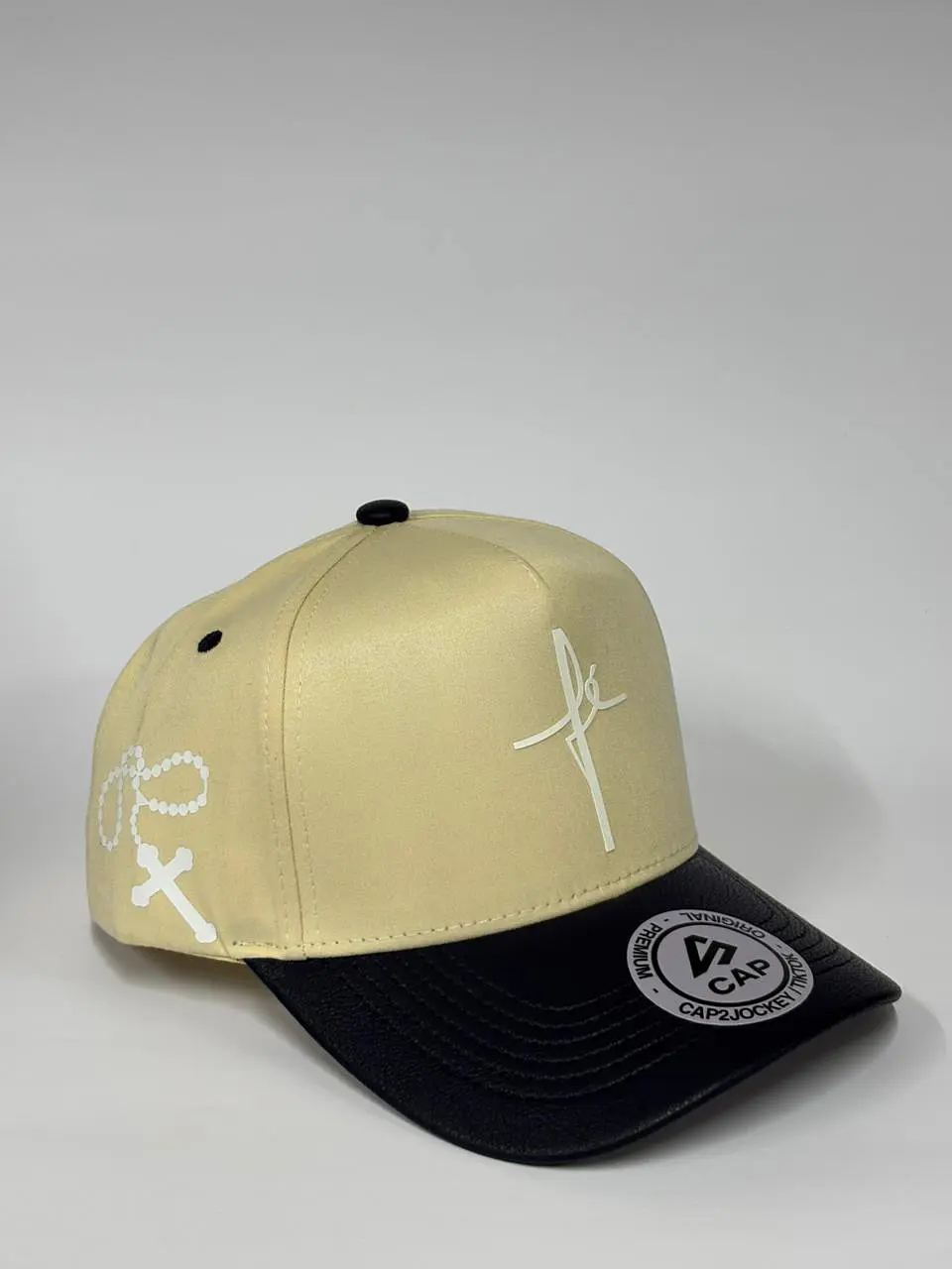 Gorra de lona 5p - beige x azul M  / FE  2