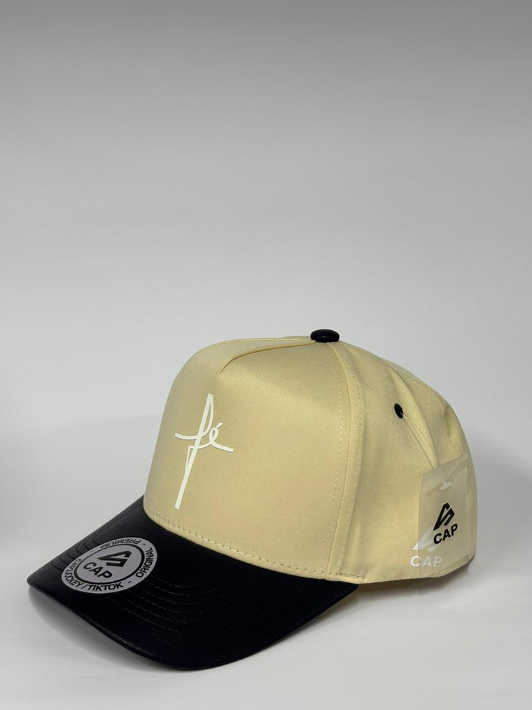 Gorra de lona 5p - beige x azul M  / FE  3