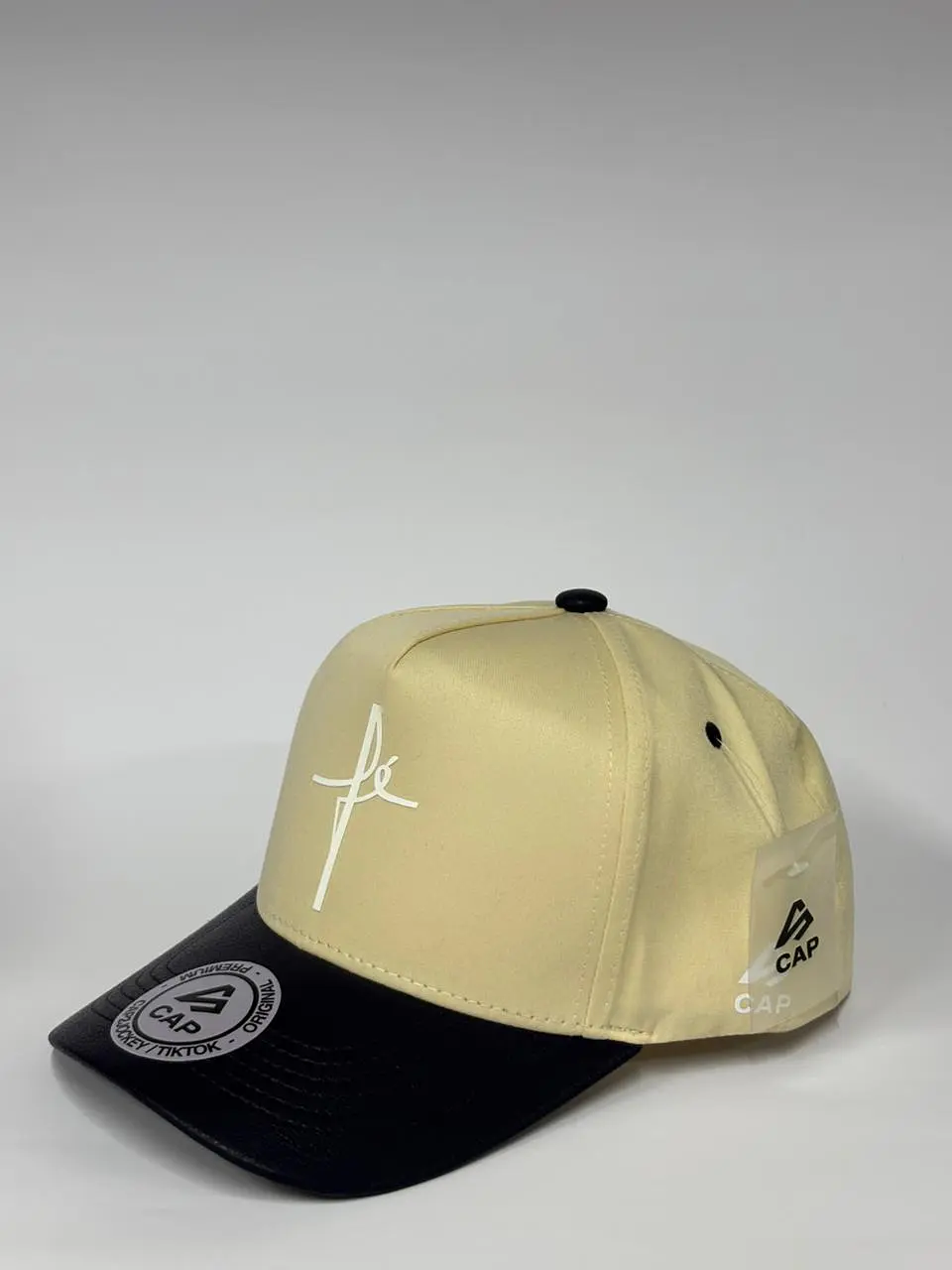 Gorra de lona 5p - beige x azul M  / FE  3