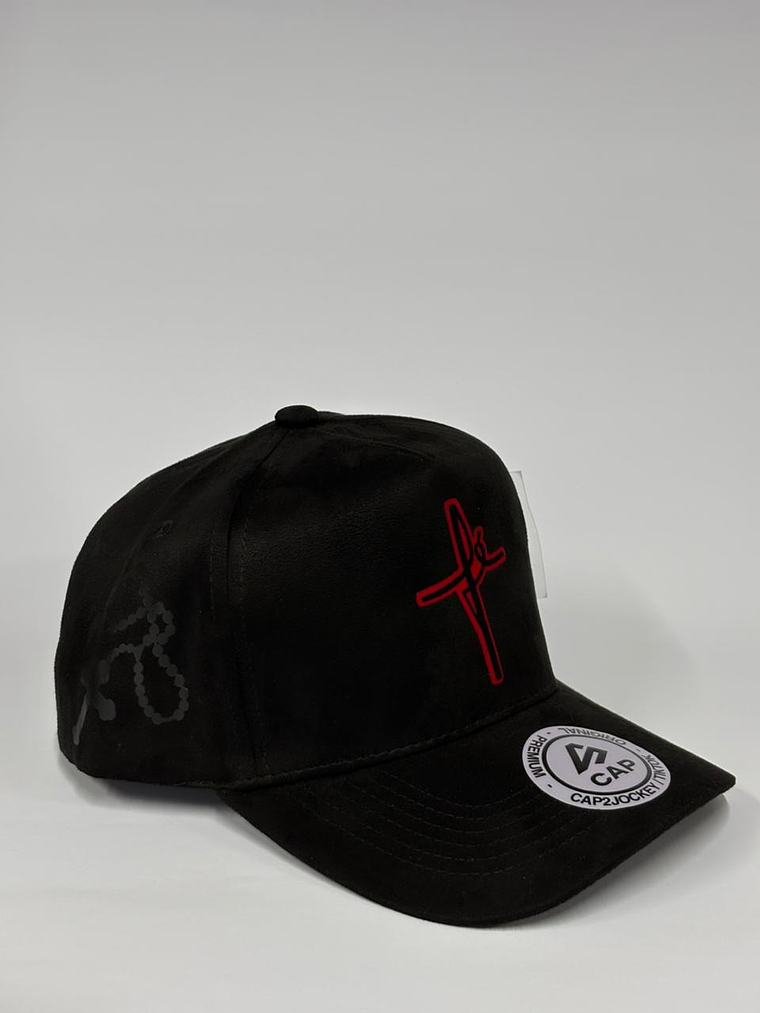 Gorra de gamuza 5p - Negro / Fe profunda  2