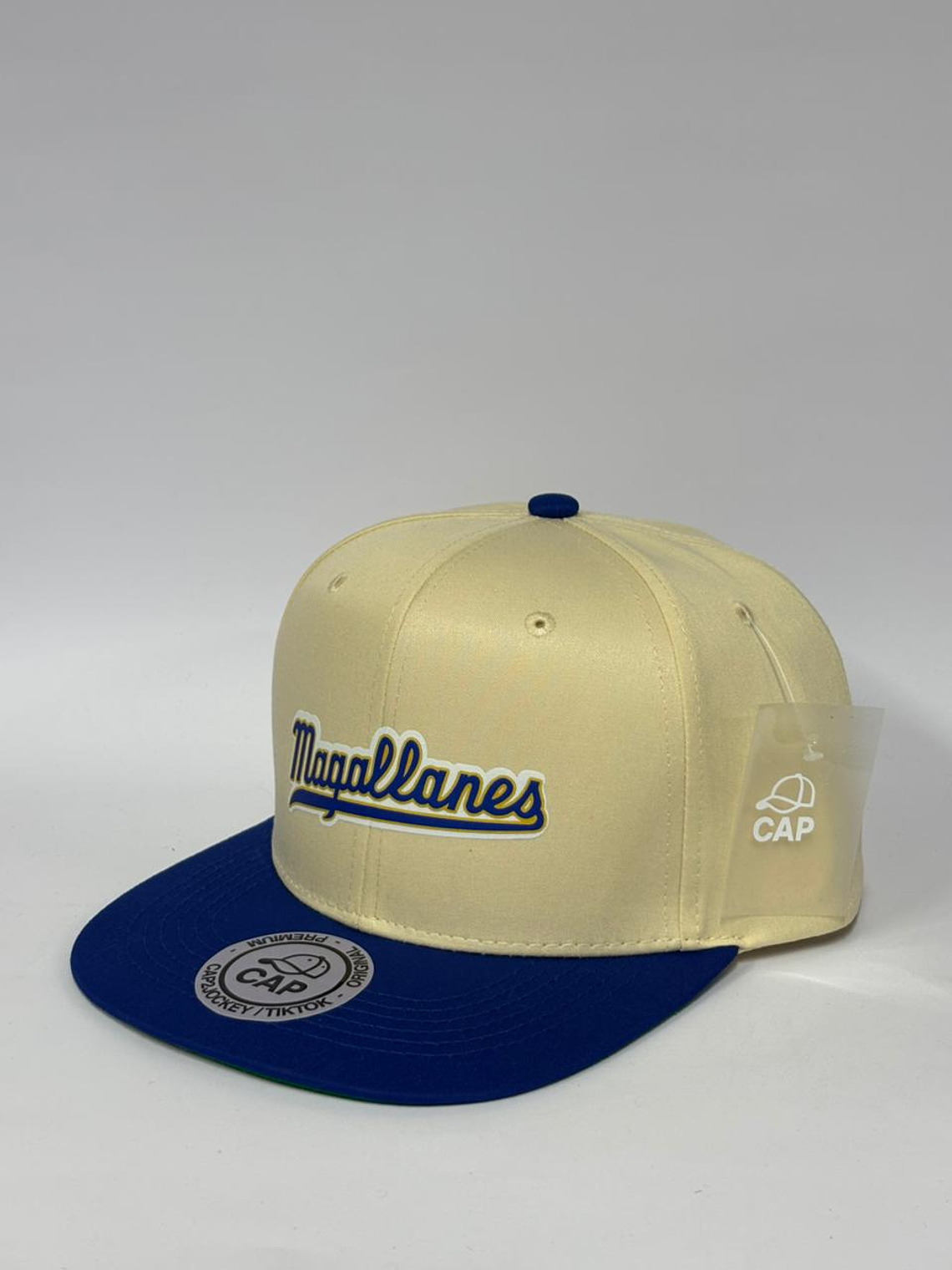 Gorra de lona plana 6p - Beige x Azul R / magallanes  2