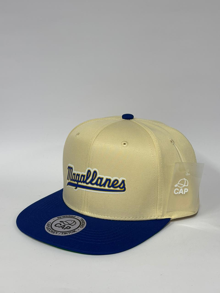 Gorra de lona plana 6p - Beige x Azul R / magallanes  2