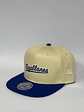 Gorra de lona plana 6p - Beige x Azul R / magallanes  - Miniatura 2