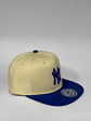 Gorra de lona lisa 6p - Beige x azul r / NY blue  - Miniatura 2
