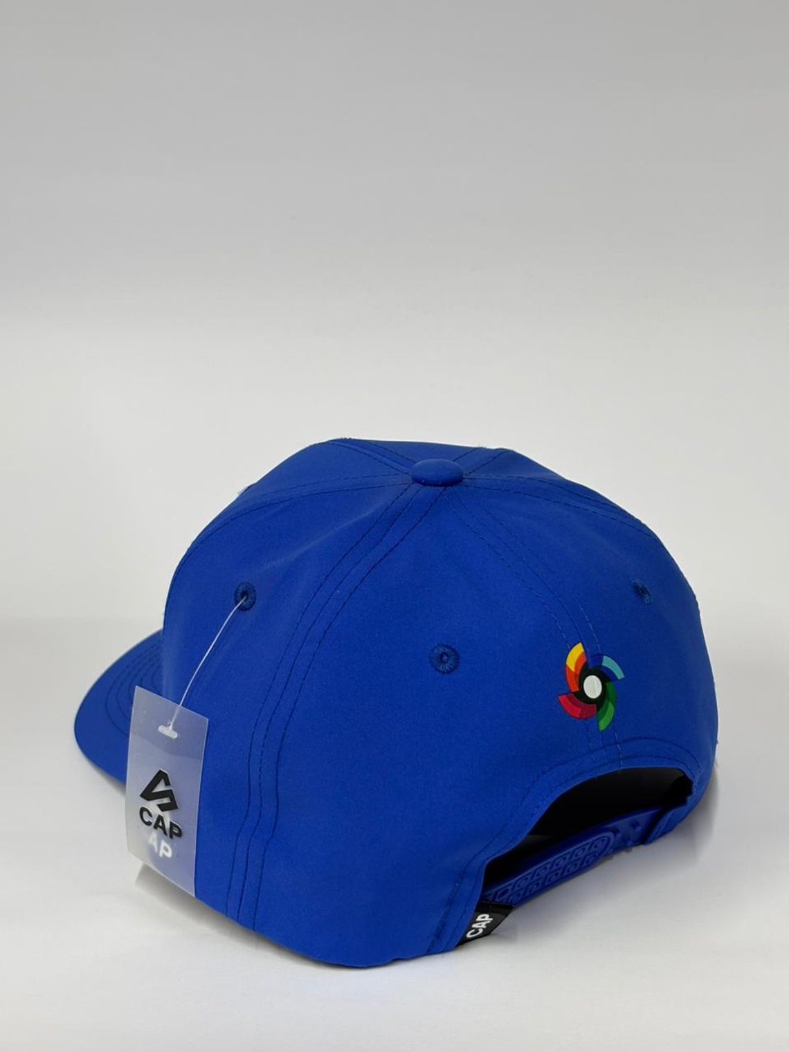 Gorra de lona lisa 6p - Azul rey / V venezuela CMB 3