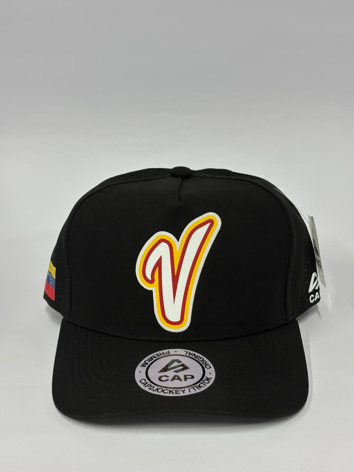 Gorra de lona 5p - Negro / V Venezuela CMB  1